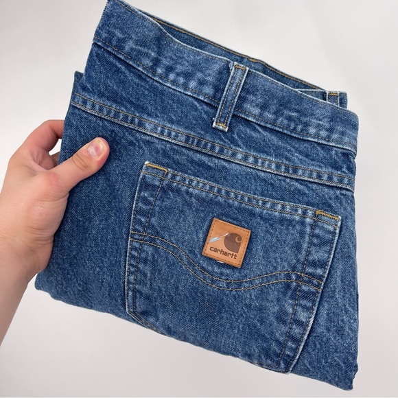 Carhartt Blue Jeans‎ Relaxed Fit Denim Men's Size 40x30 Medium Wash Work - Picture 1 of 6